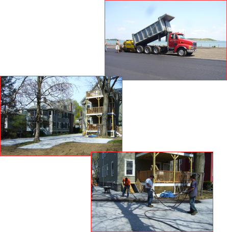Truck, Driveway, Contractors Working